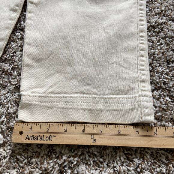 NWOT Everlane The Organic Utility Pant Womens 4 Bone Straight Leg High Rise Crop - Picture 11 of 12